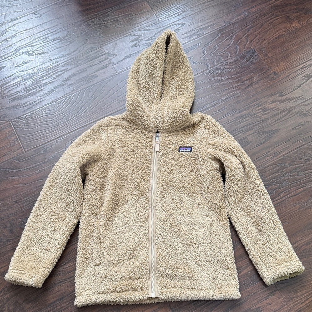 Patagonia Kids Tan Fleece Hoodie - Picture 2 of 10